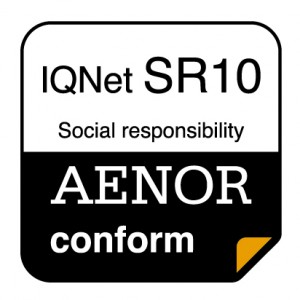 Logo AENOR Responsabilidad Social IQNet SR10
