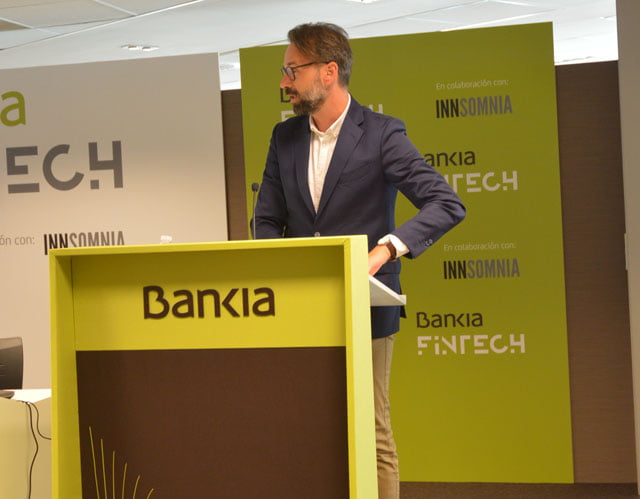 Francisco Estevan durante la presentación de Bankia Fintech by InnSomnia