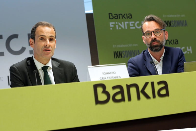 Ignacio Cea y Fran Estevan en la presentación de Bankia Fintech by Innsomnia