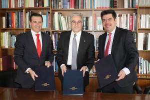 Rafael Machín, José Mª Sanz Martínez y Fidel Rodríguez.