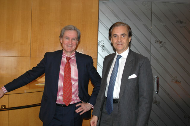 Manuel García, secretario general de la AELR, y José Coronel de Palma, presidente
