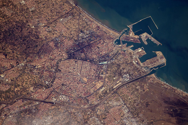 Vista de Valencia desde la Estación Espacial Internacional